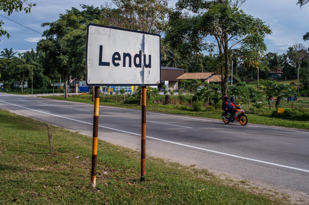 A signboard of Lendu in Melaka, November 8, 2021. u00e2u20acu201d Picture by Shafwan Zaidon