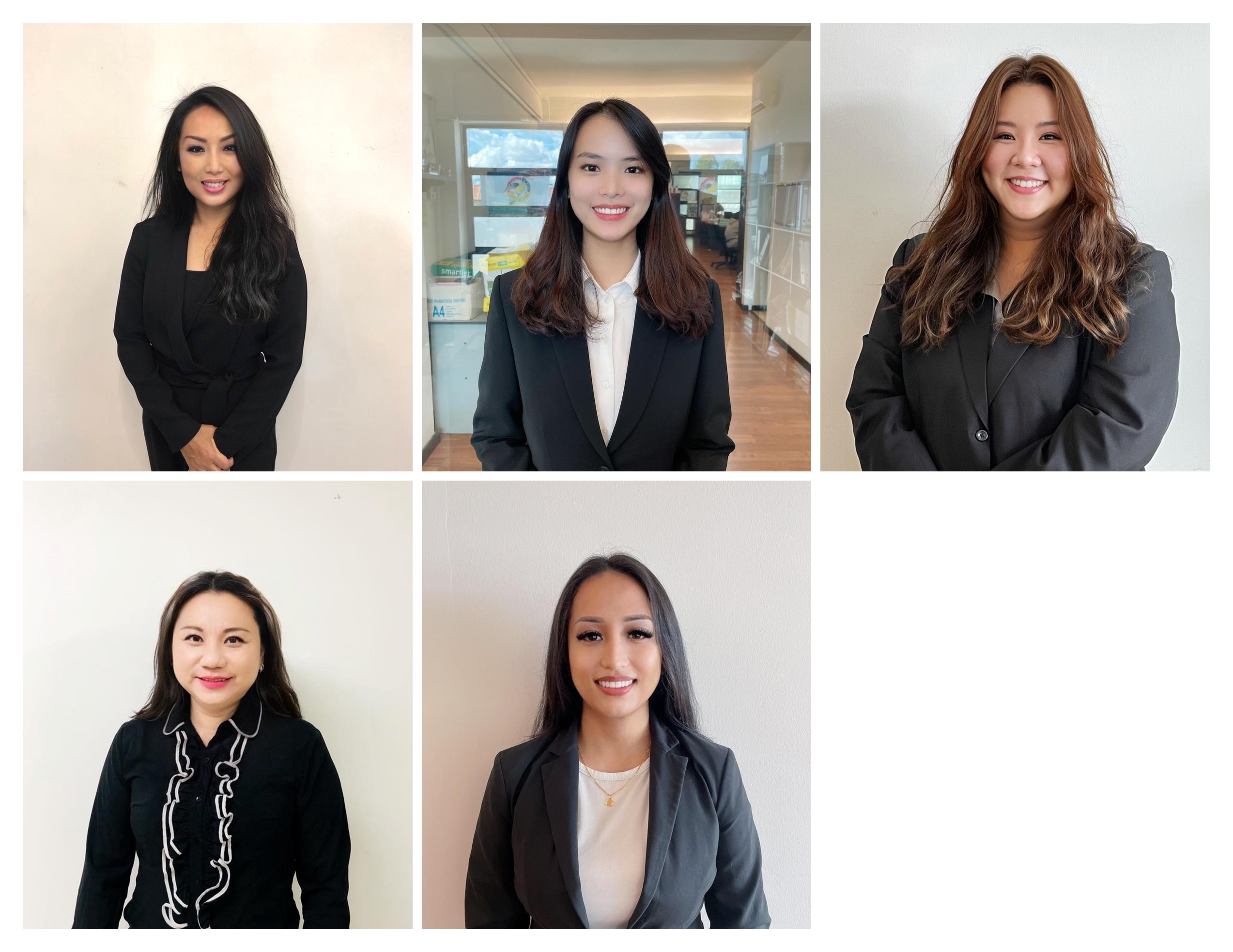 Clockwise from top left: Priscilla Lau, Michelle Ling, Jane Lau, Olivia Lim and Tiew Yen Huong. u00e2u20acu201d Picture via Borneo Post