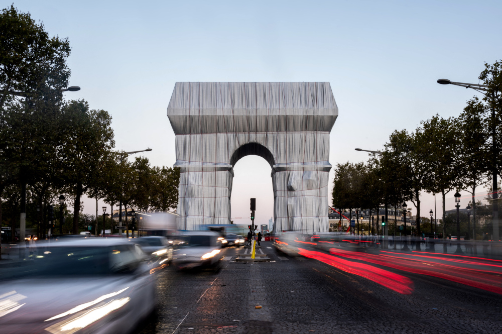 Last day of u00e2u20acu02dcArc de Triomphe, Wrappedu00e2u20acu2122 art installation by Christo and Jeanne-Claude, in Paris October 4, 2021. u00e2u20acu201dAmmar Abd Rabbo/Abacapress.com pic via Reuters