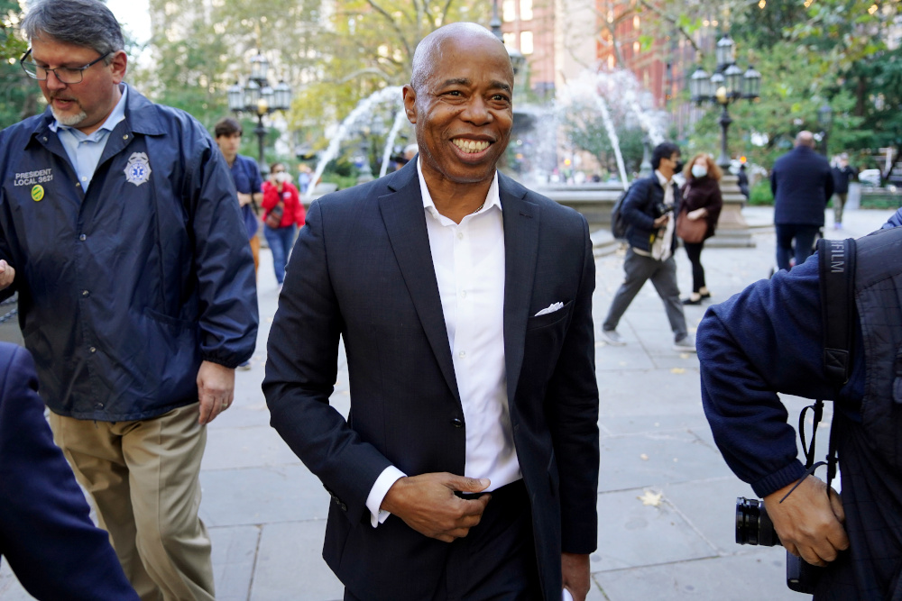 Democratic candidate for New York City Mayor Eric Adams attends a rally at City Hall the day before the election in the Manhattan borough of New York November 1, 2021. u00e2u20acu201d Reuters pic