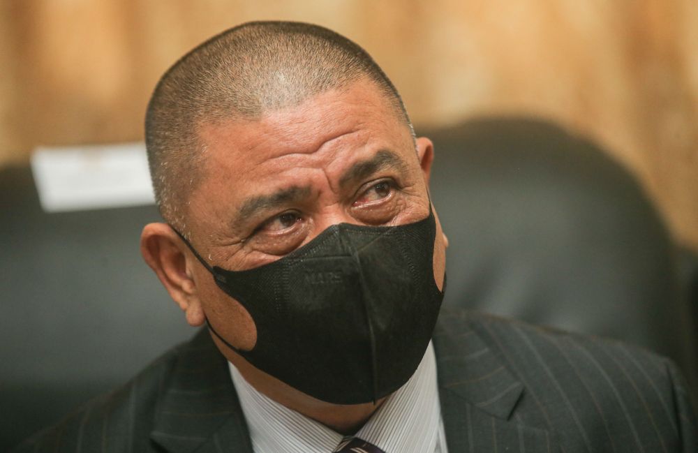 Perak Mentri Besar Datuk Seri Saarani Mohamad speaks to the press at Dewan Jubli Perak in Kuala Kangsar November 9, 2021. u00e2u20acu2022 Picture by Farhan Najib