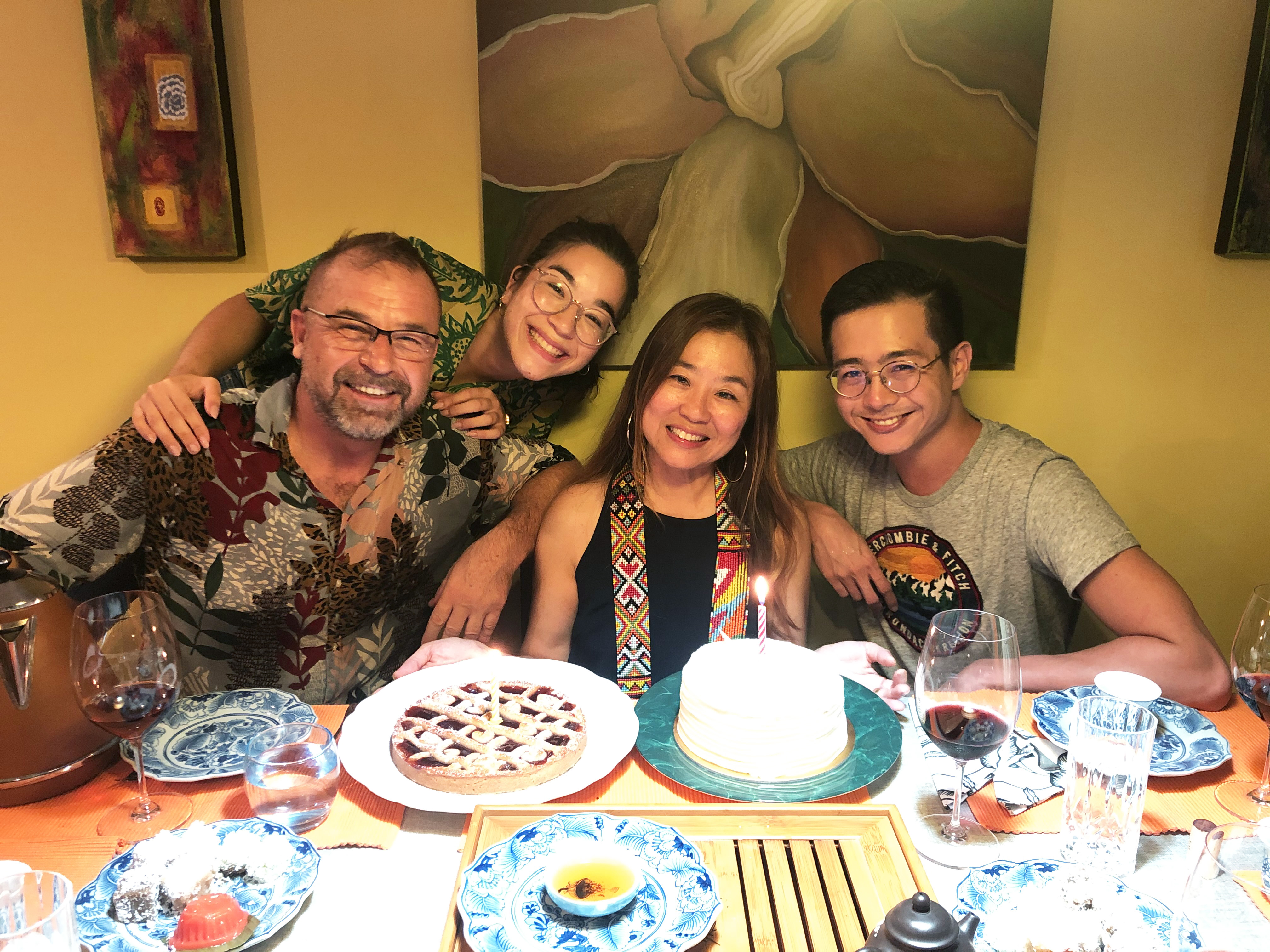 The author (extreme right) with his father, sister and mother. He says they were extremely supportive in his educational journey. — Photo courtesy of Sean Benedict Guttensohn