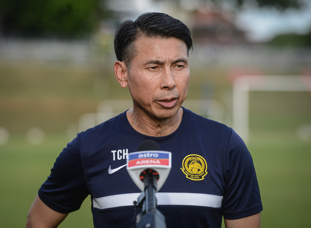 National team head coach Tan Cheng Hoe speaks to the media at the National Sports Complex, November 29, 2021. u00e2u20acu201d Bernama pic 