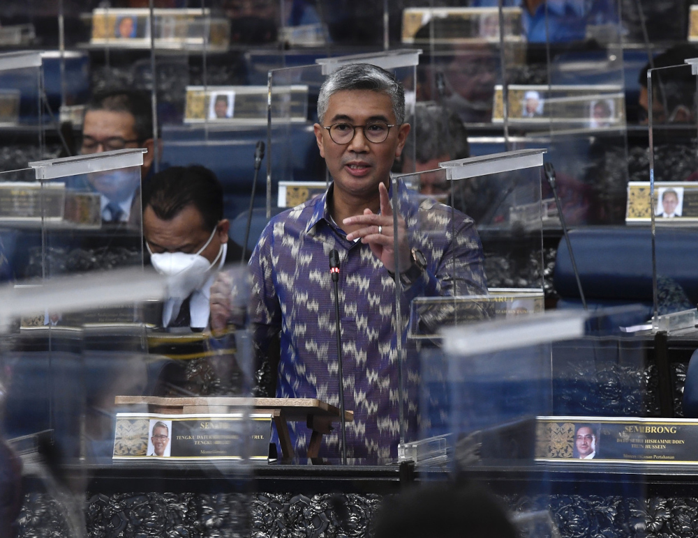 Finance Minister Datuk Tengku Zafrul Abdul Aziz at the Dewan Rakyat during the winding-up speech for Budget 2022, November 18, 2021. u00e2u20acu201d Bernama pic 