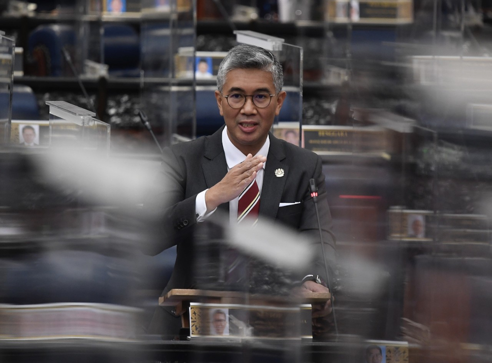 Finance Minister Datuk Seri Tengku Zafrul Abdul Aziz speaking at the Dewan Rakyat, November 24, 2021. u00e2u20acu201d Bernama pic 