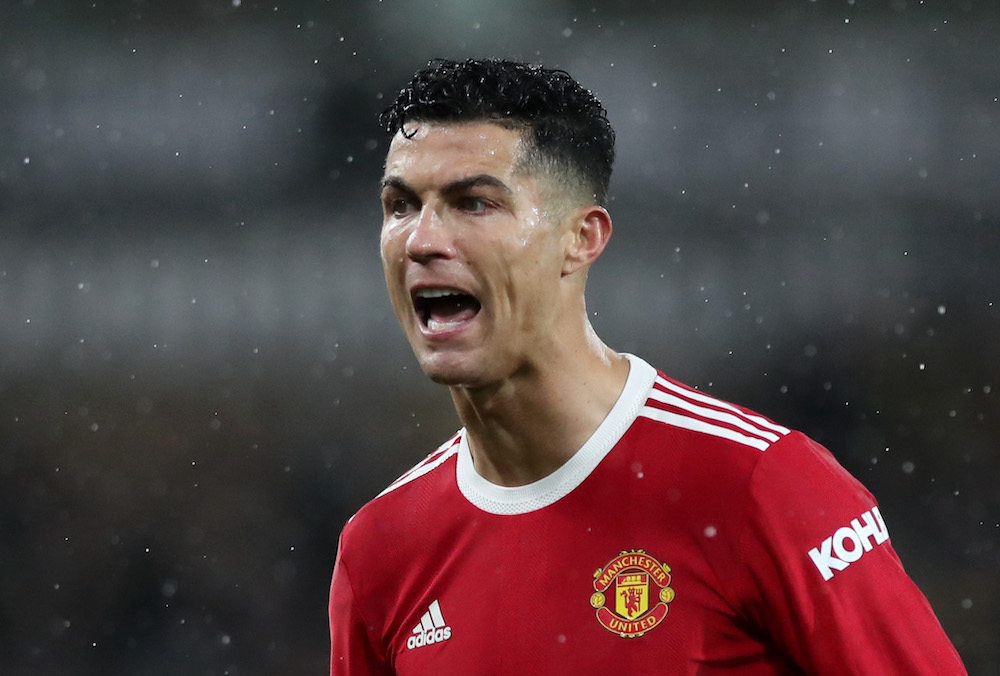 Manchester United's Cristiano Ronaldo reacts during the match against Norwich City in Norwich Decemer 11, 2021. u00e2u20acu201d Action Images via Reuters/Peter Cziborra 