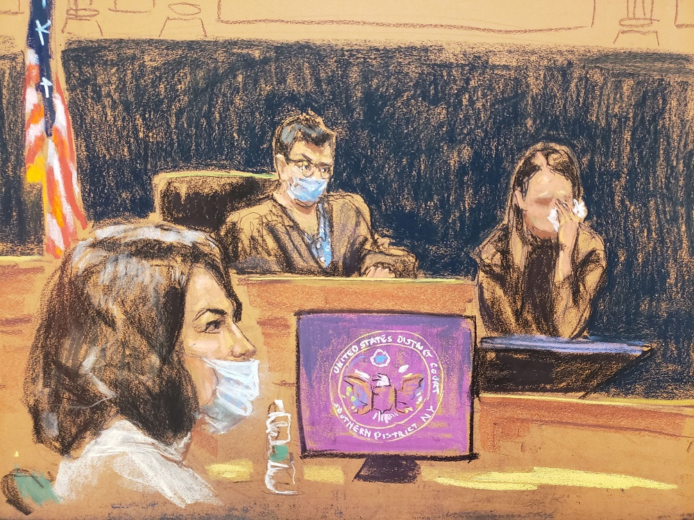 Witness u00e2u20acu02dcJaneu00e2u20acu2122 testifies during Ghislaine Maxwell's trial on charges of sex trafficking, in a courtroom sketch in New York November 30, 2021. u00e2u20acu201d Reuters pic