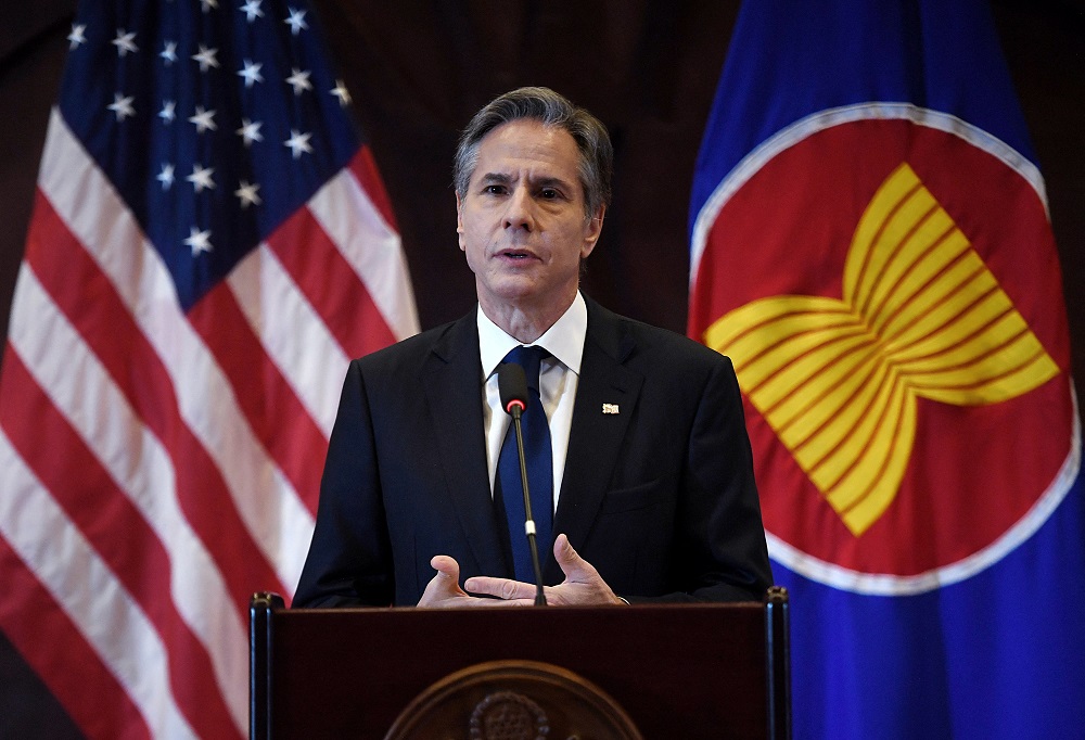 US Secretary of State Antony Blinken delivers remarks on the Biden administrationu00e2u20acu2122s Indo-Pacific strategy at the Universitas Indonesia, in Jakarta December 14, 2021. u00e2u20acu201d  Olivier Douliery/Pool pic via Reuters