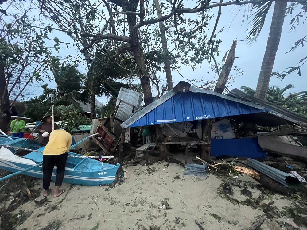Aftermath of Typhoon Rai is seen in Dimiao, Bohol province, Philippines December 17, 2021 in this picture obtained from social media. u00e2u20acu201d Picture courtesy of Marco J. Dagasuhan/via Reuters