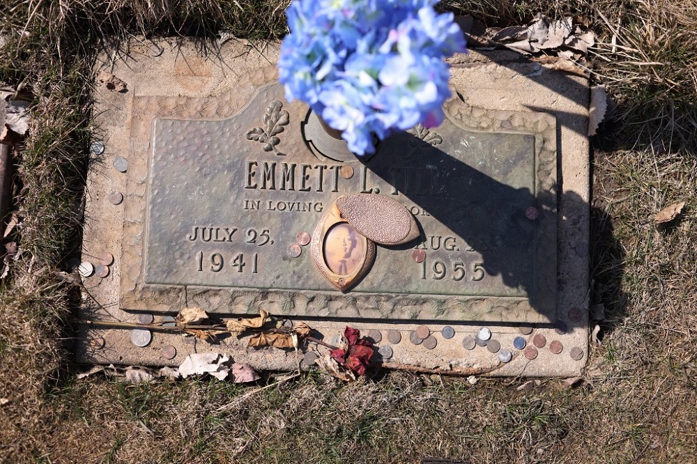 In this file photo taken on March 22, 2021 a headstone marks the gravesite of Emmett Till in Burr Oak Cemetery in Chicago, Illinois. u00e2u20acu201d AFP pic