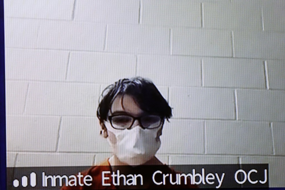 Accused Oxford High School gunman Ethan Crumbley in court via video for a probable cause conference in front of Judge Nancy Carniak in 52-3 District Court in Rochester Hills, Michigan on December 13, 2021. u00e2u20acu201d AFP pic