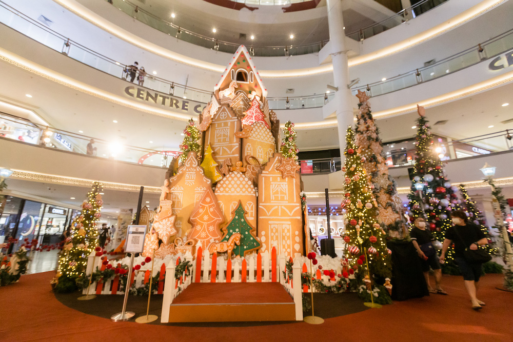 Huge cardboard cutouts filling up the center of the mall is a sight not to be missed. — Picture by Devan Manuel.