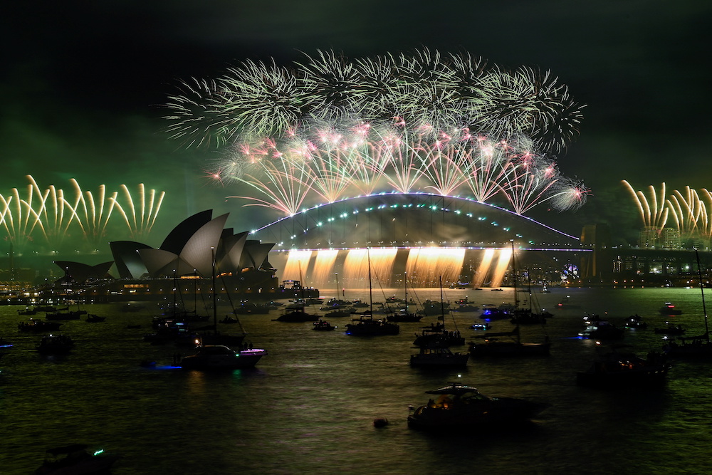 Fireworks explode over Sydney Harbour during New Year's Eve celebrations in Sydney, Australia, January 1, 2022. u00e2u20acu201d Reuters pic