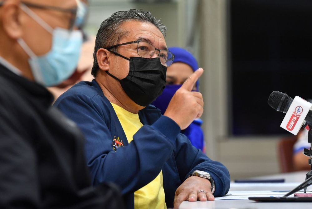 Minister in the Prime Ministeru00e2u20acu2122s Department (Special Functions) Datuk Dr Abd Latiff Ahmad speaks during a press conference in Putrajaya December 20, 2021. u00e2u20acu201d Bernama pic