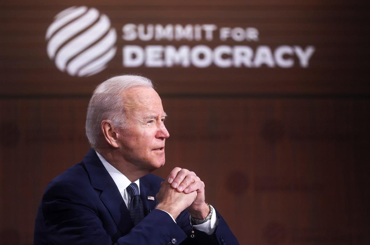US President Joe Biden convenes a virtual summit with leaders from democratic nations at the State Departmentu00e2u20acu2122s Summit for Democracy, at the White House, in Washington DC, December 9, 2021. u00e2u20acu201d Reuters pic