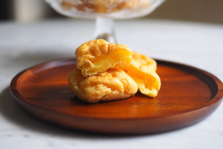 So far it's the only bakery I have found that fills their cream puffs with the thicker yellow custard rather than whipped cream or a more liquid custard