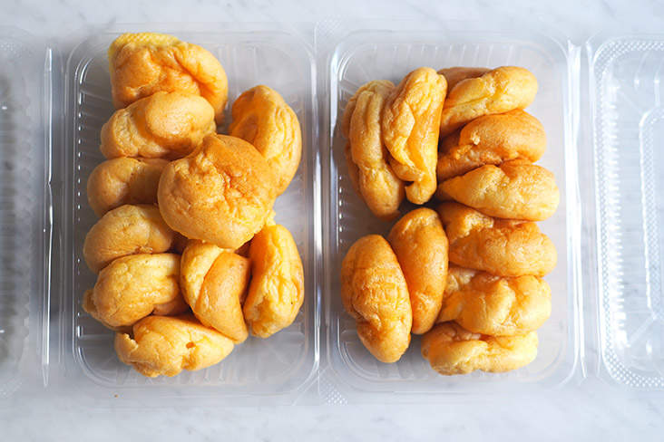 As the cream puffs are quite small in size, they are sold in a box of 10