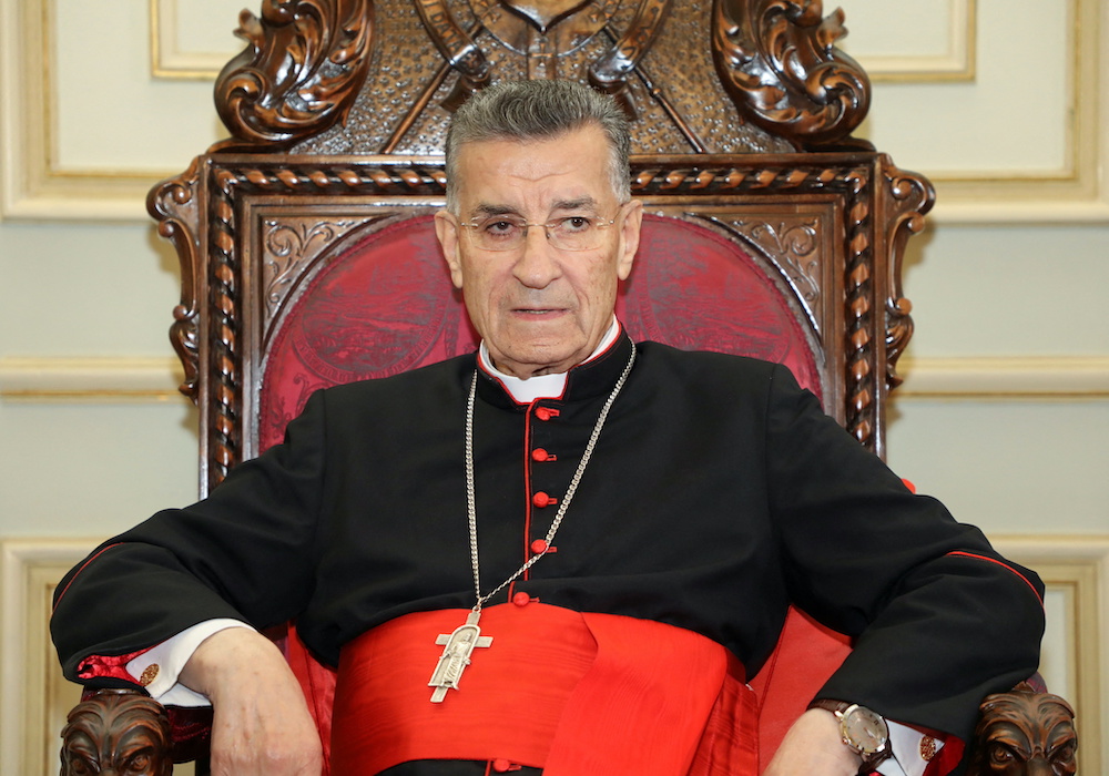 Maronite Patriarch Bechara Boutros Al-Rai is pictured while meeting with Suleiman Frangieh, leader of the Marada movement (not pictured) in Bkerke, Lebanon October 30, 2021. u00e2u20acu201d Reuters picnn