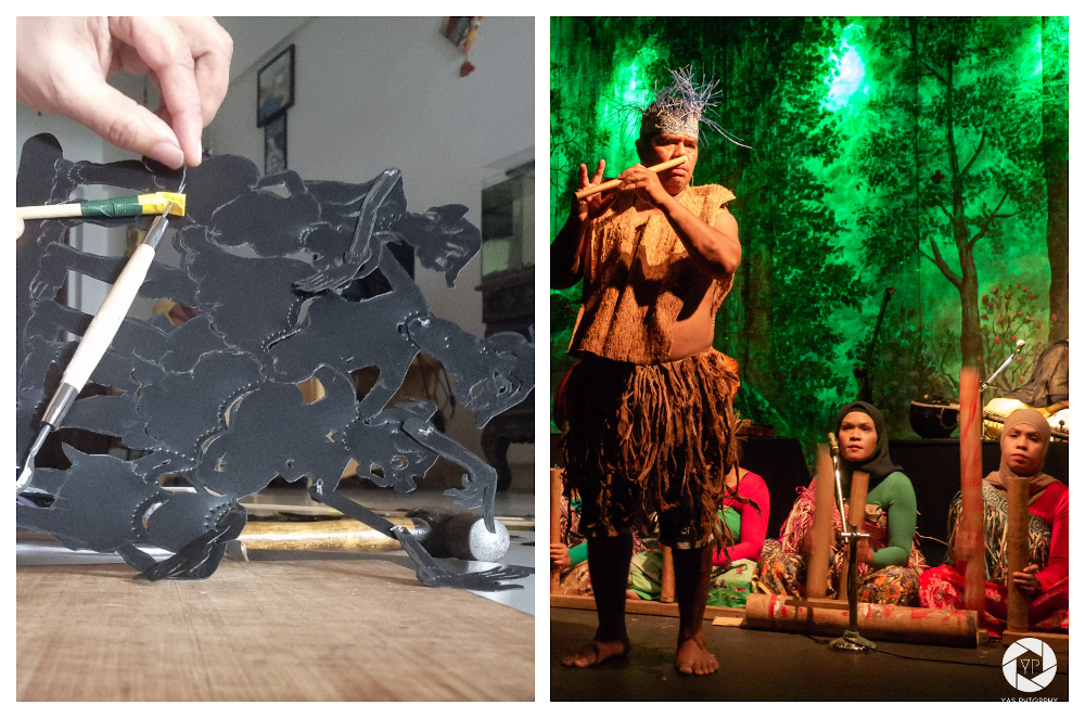 Deepa making the string puppets as a group of musicians play a tune for one of the acts. u00e2u20acu201d Picture by Yasodhaa Padmanathan 