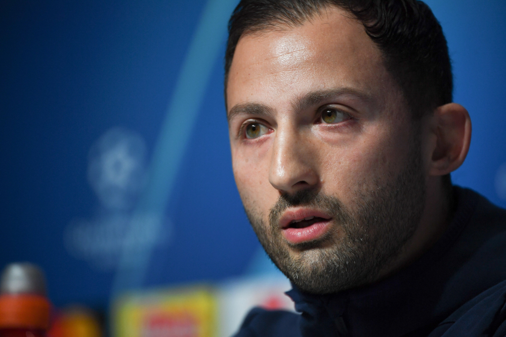 German Domenico Tedesco was officially presented December 9, 2021 as the new head coach of RB Leipzig, a few days after the sacking of Jesse Marsch, who was just four months in charge, due to a poor series of results. u00e2u20acu201d AFP pic