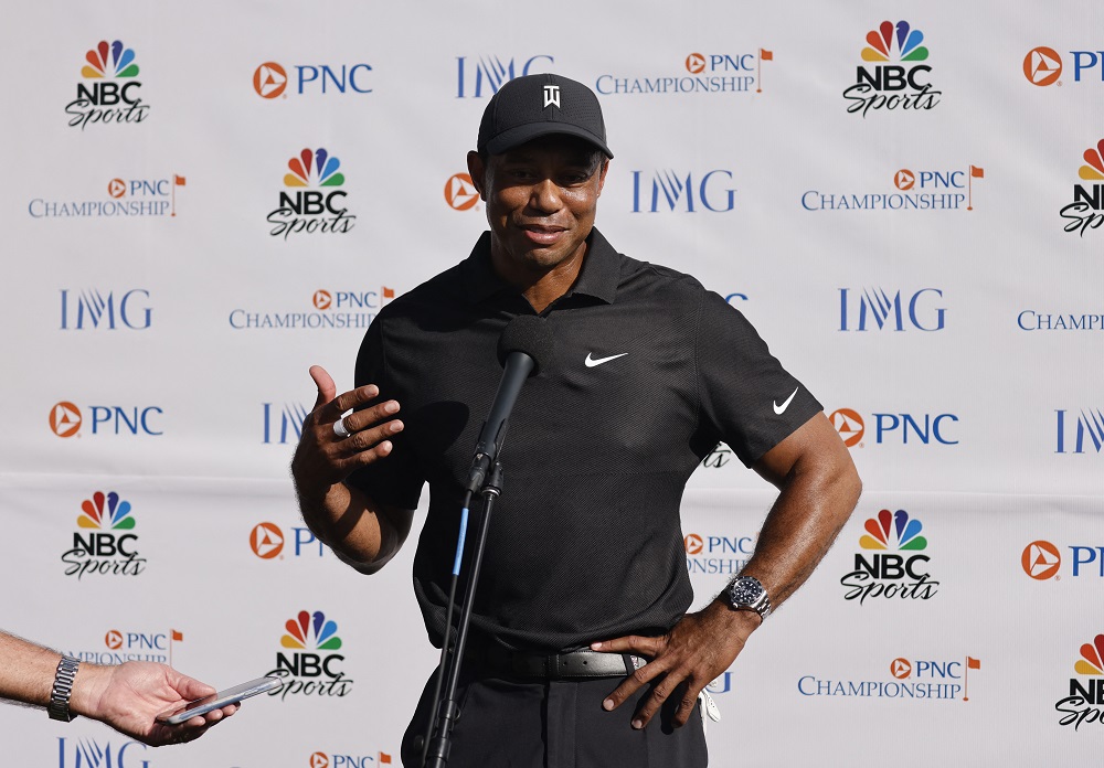 Tiger Woods speaks to the media after his Pro-Am round in Orlando, Florida December 17, 2021. u00e2u20acu2022 Reuters pic