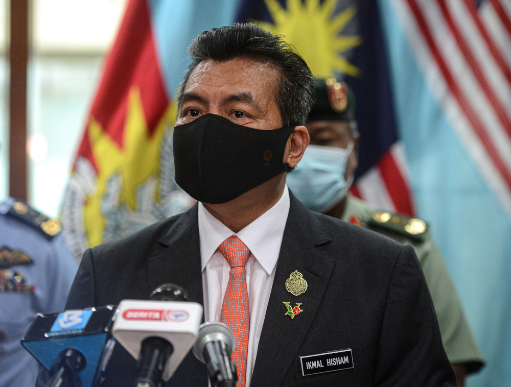 Deputy Defence Minister Datuk Seri Ikmal Hisham Abdul Aziz speaks to the media at the RMAF base in Subang, November 17, 2021. u00e2u20acu201d Bernama pic 