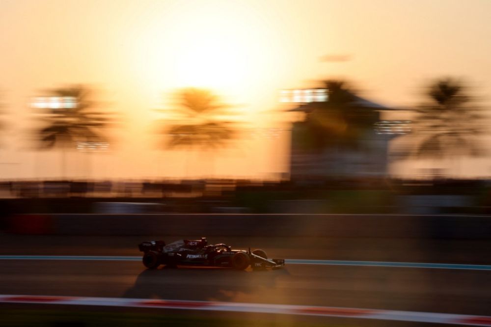 Mercedesu00e2u20acu2122 British driver Lewis Hamilton drives at the Yas Marina Circuit during the qualifying session of the Abu Dhabi Formula One Grand Prix on December 11, 2021. u00e2u20acu201d AFP pic