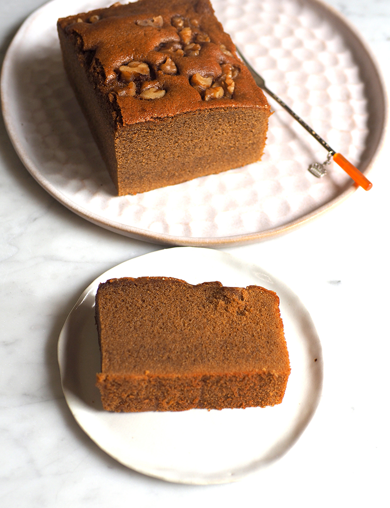 The walnut cappuccino cake is lovely with a distinct coffee taste and half pieces of the nuts on top of the cake.
