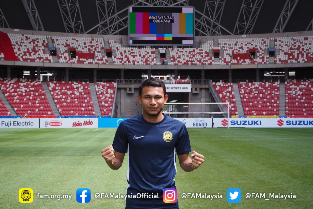 The 23-year-old had to miss Malaysiau00e2u20acu2122s first three Group B matches after testing positive for Covid-19 and being quarantined for 10 days. u00e2u20acu201d Picture from Facebook/Football Association of Malaysia 