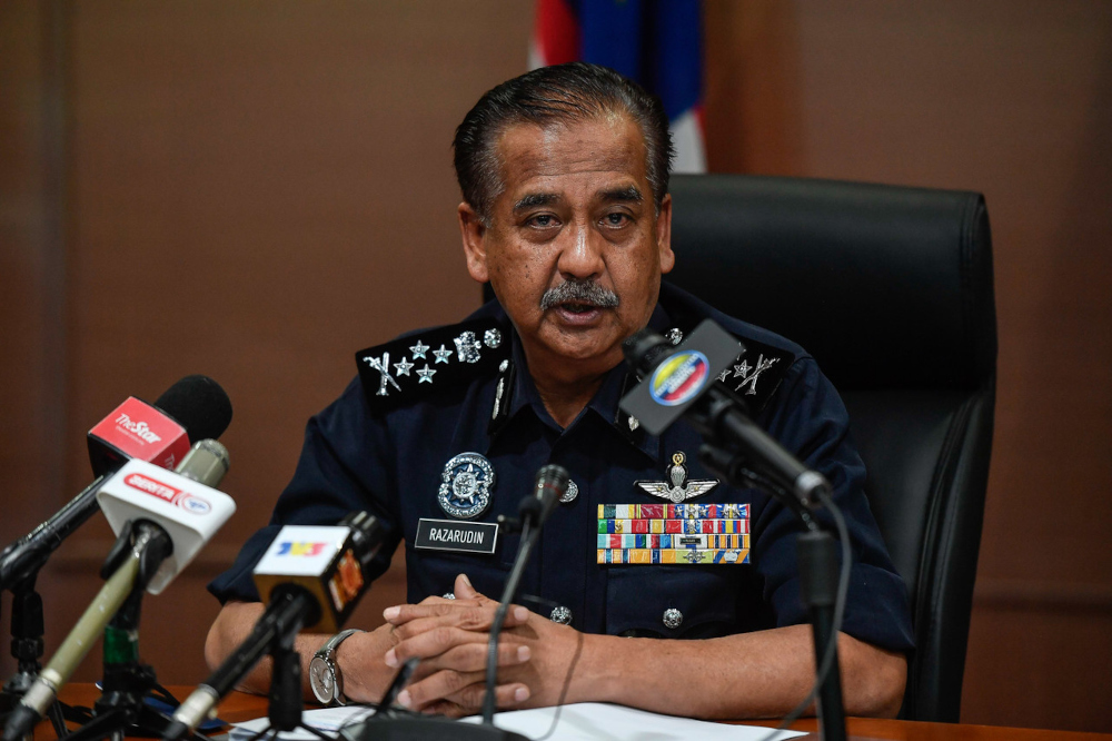 Deputy Inspector-General of Police Datuk Razarudin Husain speaks at a special press conference at the Narcotic Complex, Police Training Centre, Kuala Lumpur, December 30, 2021. u00e2u20acu201d Bernama pic 