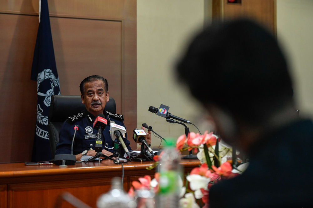 Deputy Inspector-General of Police Datuk Razarudin Husain speaks at a special press conference at the Narcotic Complex, Police Training Centre, Kuala Lumpur, December 30, 2021. u00e2u20acu201d Bernama pic 