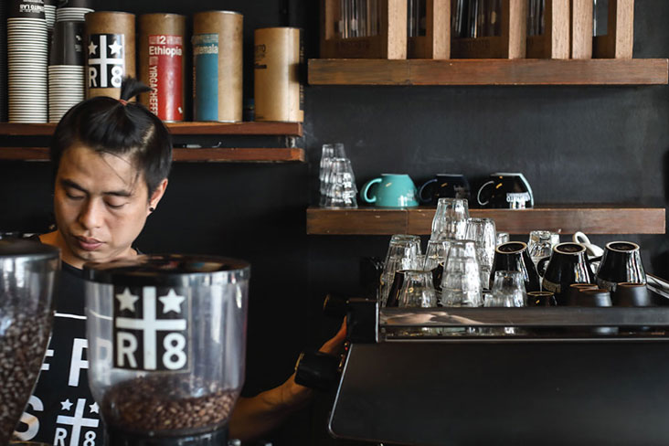 Ristr8to’s baristas use their in-house espresso blend of Thai, Colombian and Mexican beans
