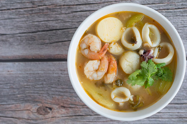 A soulful bowl of seafood goodness.