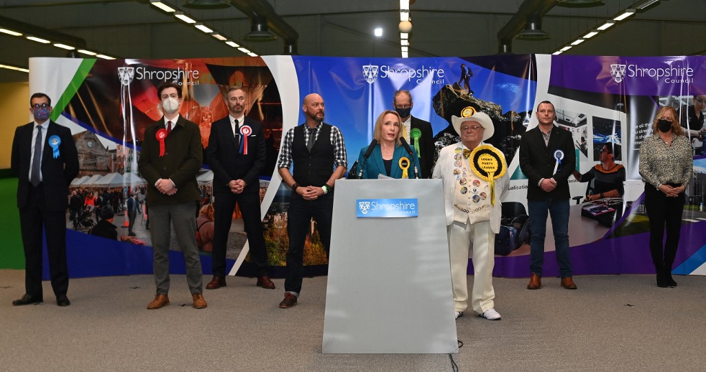 Liberal Democrat candidate Helen Morgan speaks after being elected as Member of Parliament for North Shropshire at the by-election count centre in Shrewsbury, in the west of England, early on December 17, 2021. u00e2u20acu201d AFP pic