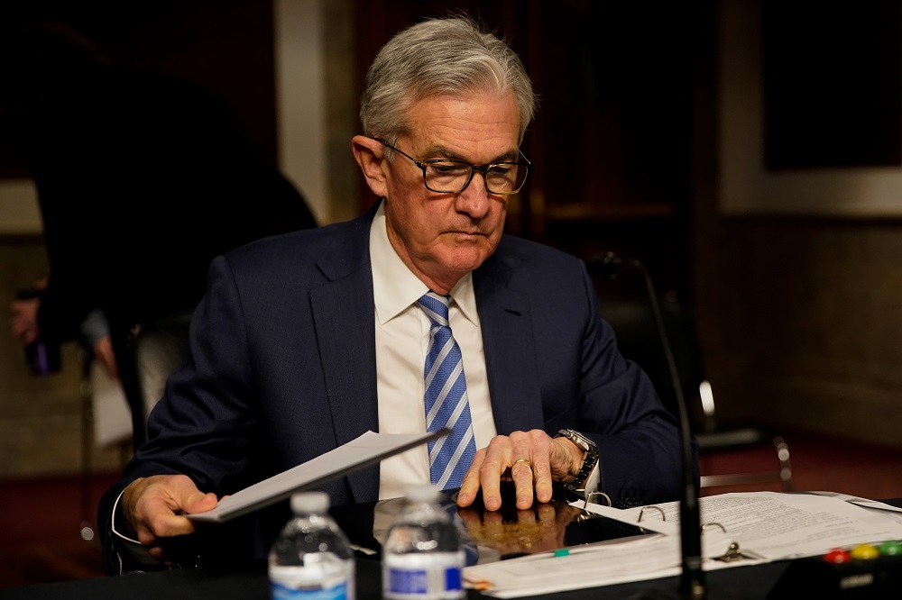 Federal Reserve Chair Jerome Powell prepares to testify before a Senate Banking Committee hybrid hearing on oversight of the Treasury Department and the Federal Reserve on Capitol Hill in Washington November 30, 2021. u00e2u20acu2022 Reuters pic