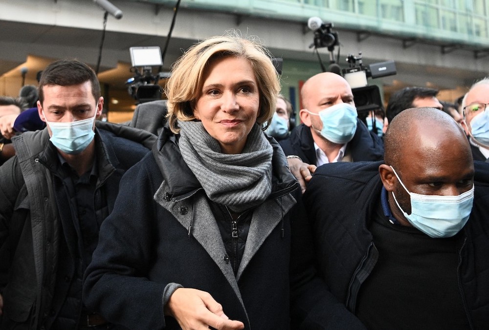 Les Republicains (LR) right-wing partyu00e2u20acu2122s head of the Ile-de-France region and candidate for the 2022 presidential election Valerie Pecresse leaves after winning LRu00e2u20acu2122s primary in Paris, on December 4, 2021. u00e2u20acu201d AFP picnn