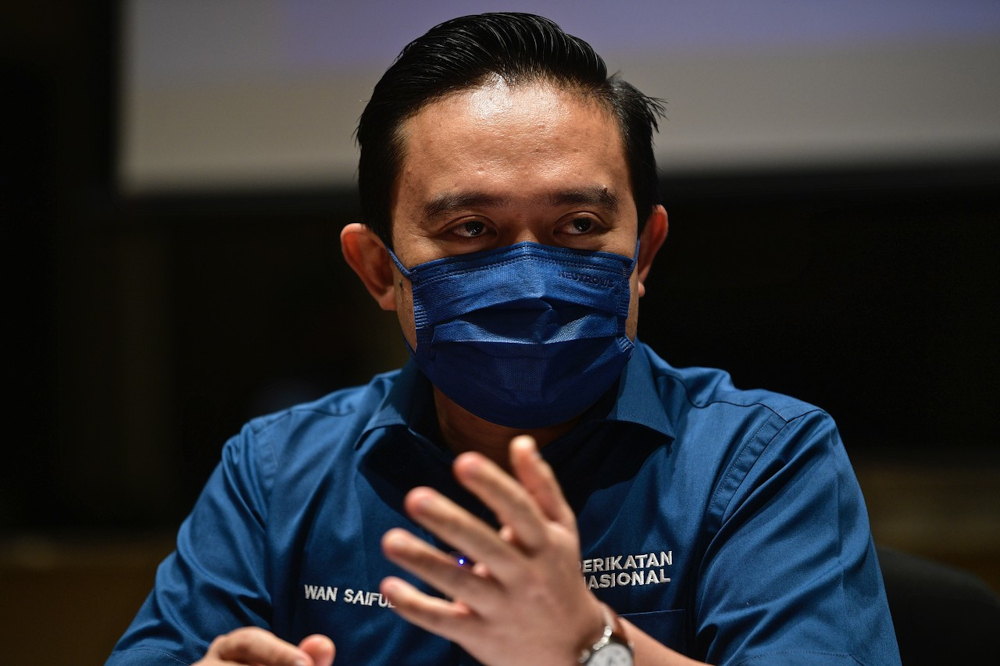 Bersatu National information chief Datuk Wan Saiful Wan Jan in Melaka, November 19, 2021. u00e2u20acu201d Bernama pic 