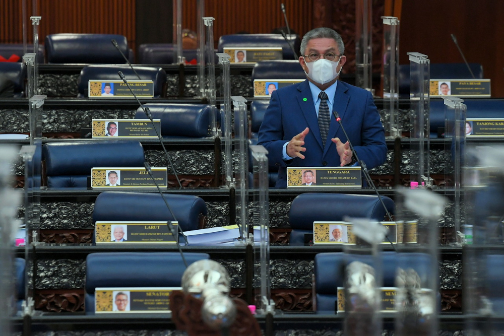 Science, Technology and Innovation Minister Datuk Seri Dr Adham Baba at the Dewan Rakyat, December 7, 2021. u00e2u20acu201d Bernama pic 