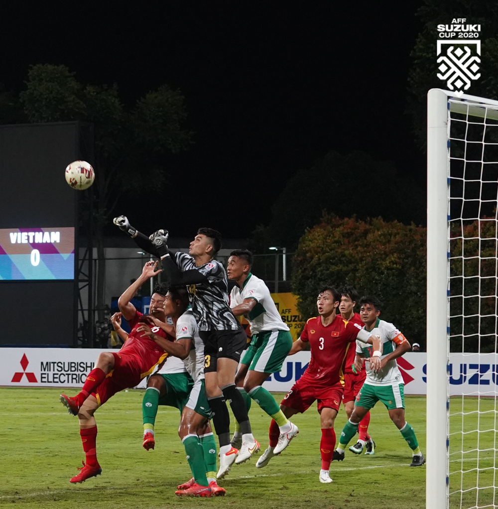 Vietnam, who controlled the game from the first minute, were unable to break down Indonesia, who defended extremely well to fend off Park Hang-seou00e2u20acu2122s side in the match at Bishan Stadium, December 15, 2021. u00e2u20acu201d Picture from Facebook/AFF Suzuki Cup 