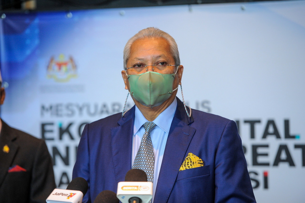 Communications and Multimedia Minister Tan Sri Annuar Musa at a press conference in Kuala Lumpur, December 14, 2021. u00e2u20acu201d Bernama pic 