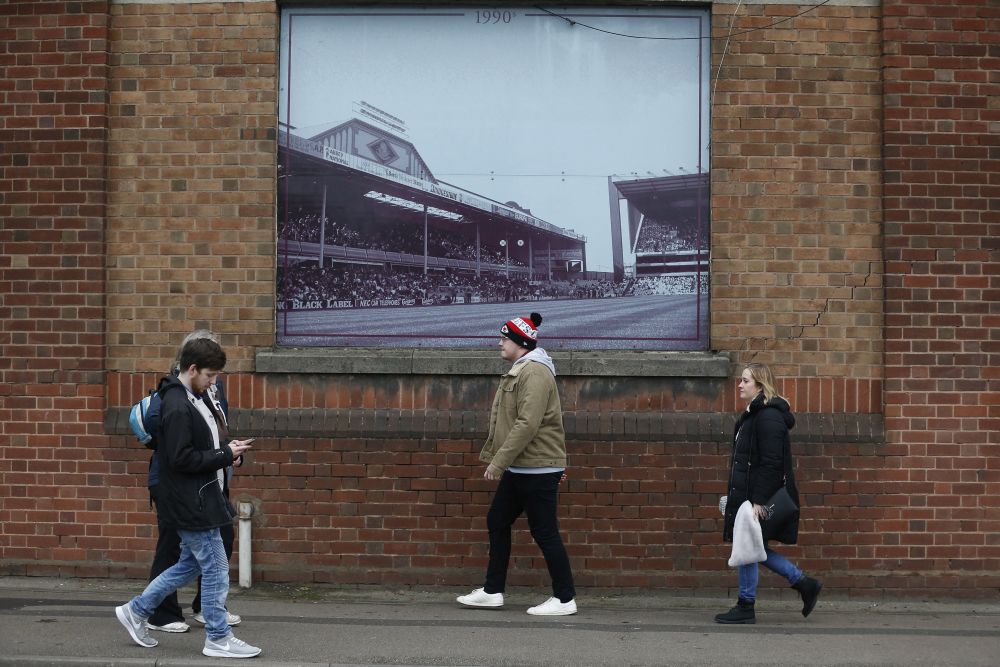 General view of fans outside Villa Park before the match between Aston Villa and Burnley in Birmingham December 18, 2021. u00e2u20acu2022 Reuters picnn