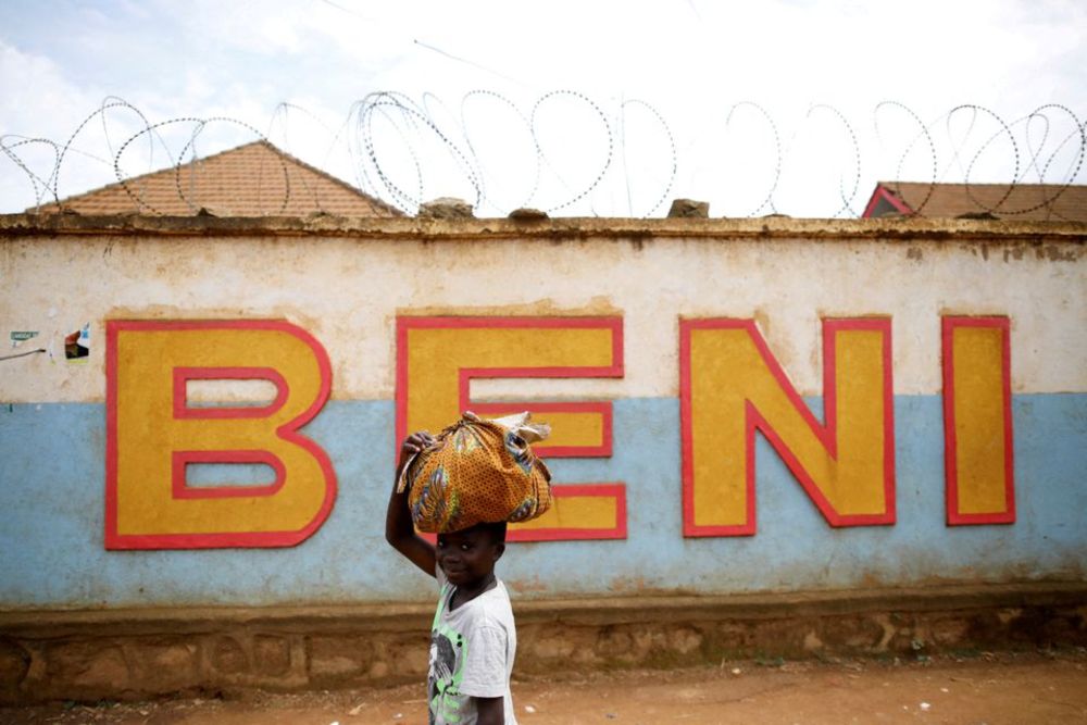 A Congolese boy walks past a wall in Beni, in the Democratic Republic of Congo, April 1, 2019. u00e2u20acu201d Reuters file pic