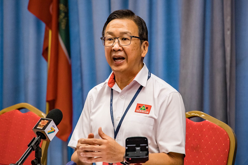 Gerakan president Datuk Dr Dominic Lau Hoe Chai speaks during a press conference in Kuala Lumpur December 4, 2021. u00e2u20acu2022 Picture by Firdaus Latif
