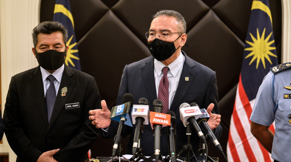 Senior Defence Minister Datuk Seri Hishammuddin Hussein during a special press conference on the Post 100-day Ministry of Defence Planning at Wisma Perwira in Kuala Lumpur, December 10, 2021. u00e2u20acu201d Bernama picnn