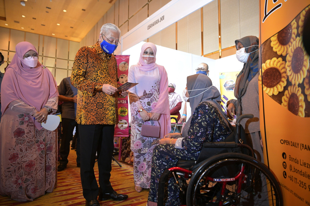 Prime Minister Datuk Seri Ismail Sabri Yaakob at the national-level celebration of International Day of PwD 2021 at Kuala Lumpur Convention Centre, December 3, 2021. u00e2u20acu201d Bernama pic 