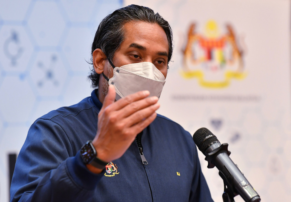 Health Minister Khairy Jamaluddin speaks at a press conference at the ministry in Putrajaya, December 28, 2021. u00e2u20acu201d Bernama pic 