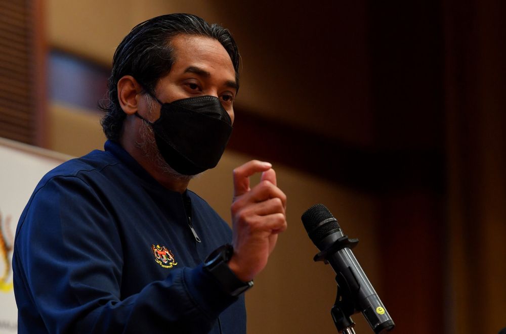 Health Minister Khairy Jamaluddin speaks during a press conference in Putrajaya December 25, 2021. u00e2u20acu201d Bernama pic