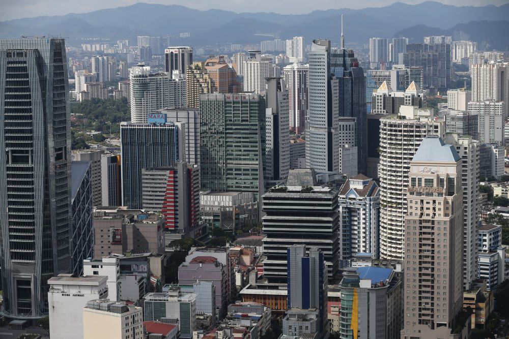 A general view of high-rise buildings in the heart of Kuala Lumpur December 1, 2021. u00e2u20acu201d Picture by Ahmad Zamzahuri
