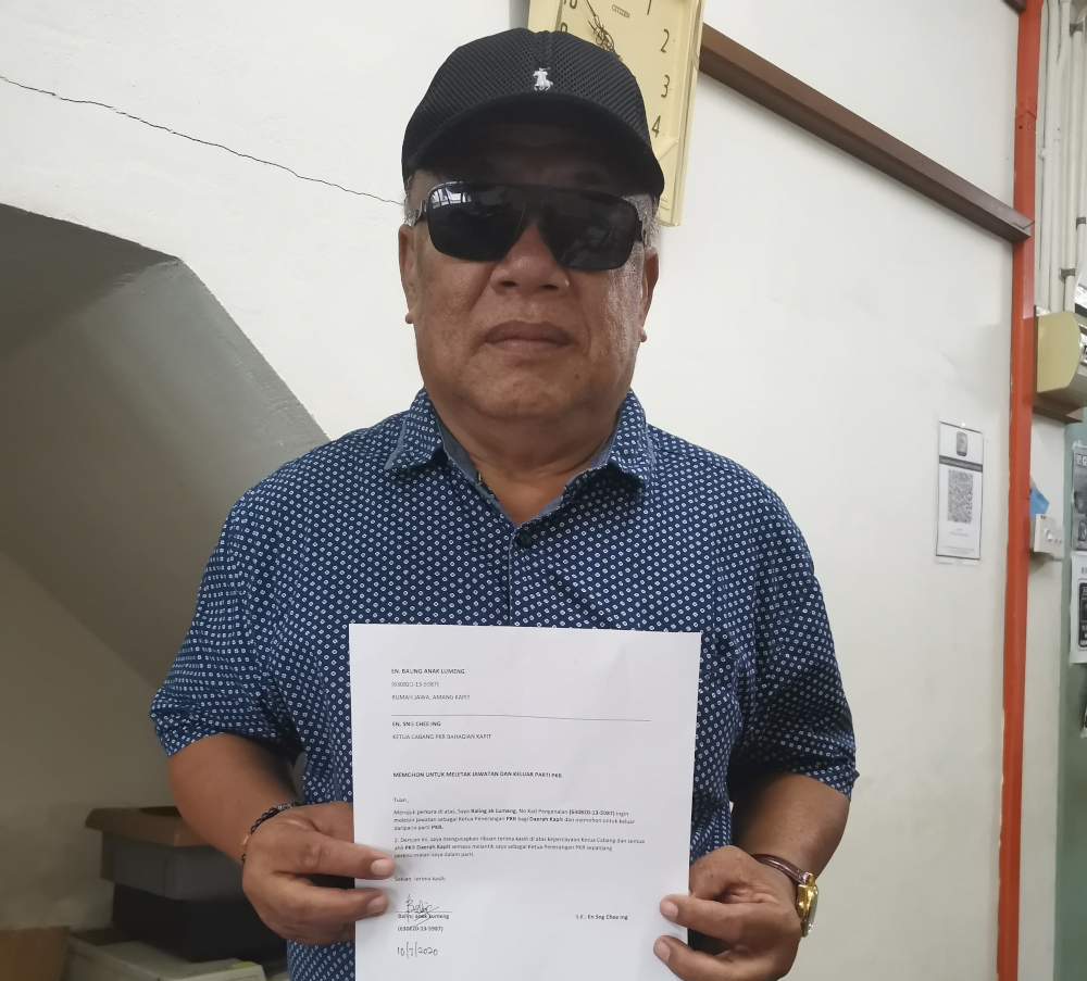 PKR Kapit information chief Baling Lumeng has resigned from the party. u00e2u20acu201d Borneo Post pic