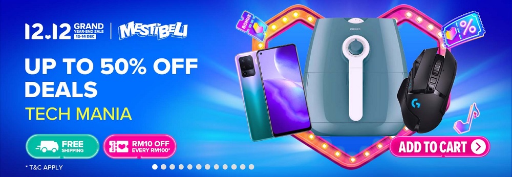 Lazada is spreading joy to Malaysians with its 12.12 Grand Year-End Sale. u00e2u20acu201d Screencap taken from Lazada.com.my